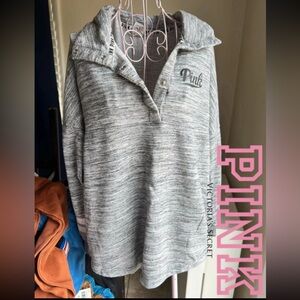 Victoria's Secret PINK Heather Gray Cowl Neck Sweater